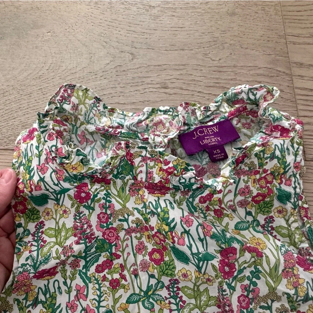 J. Crew Woman’s Fleur top in Liberty® fabric size XS